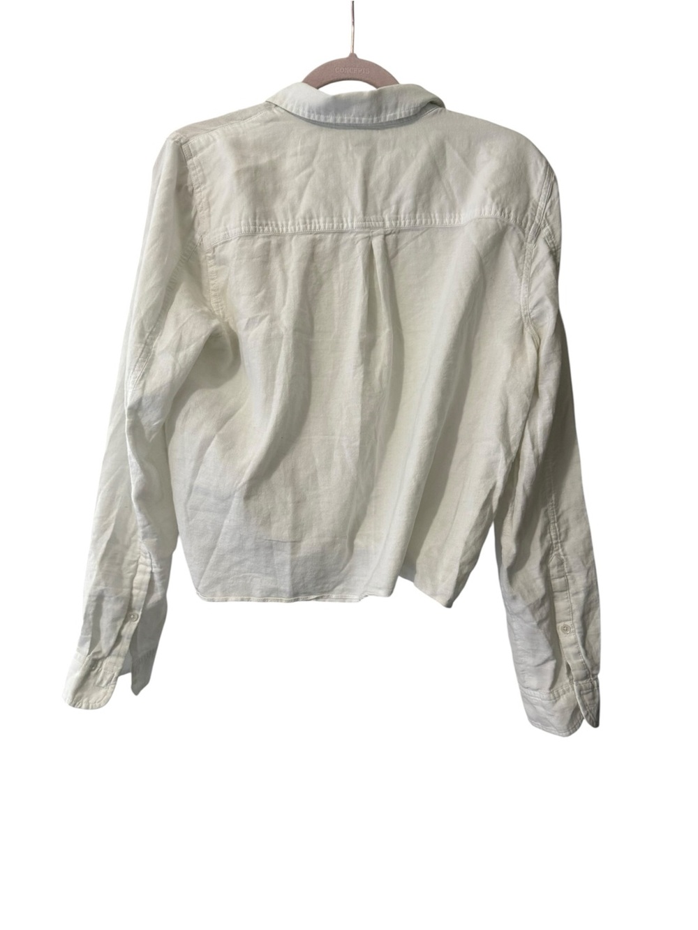 Madewell White Tie-Front Shirt F3219 XL Button Down 100% Cotton Beachy Top - Picture 5 of 5